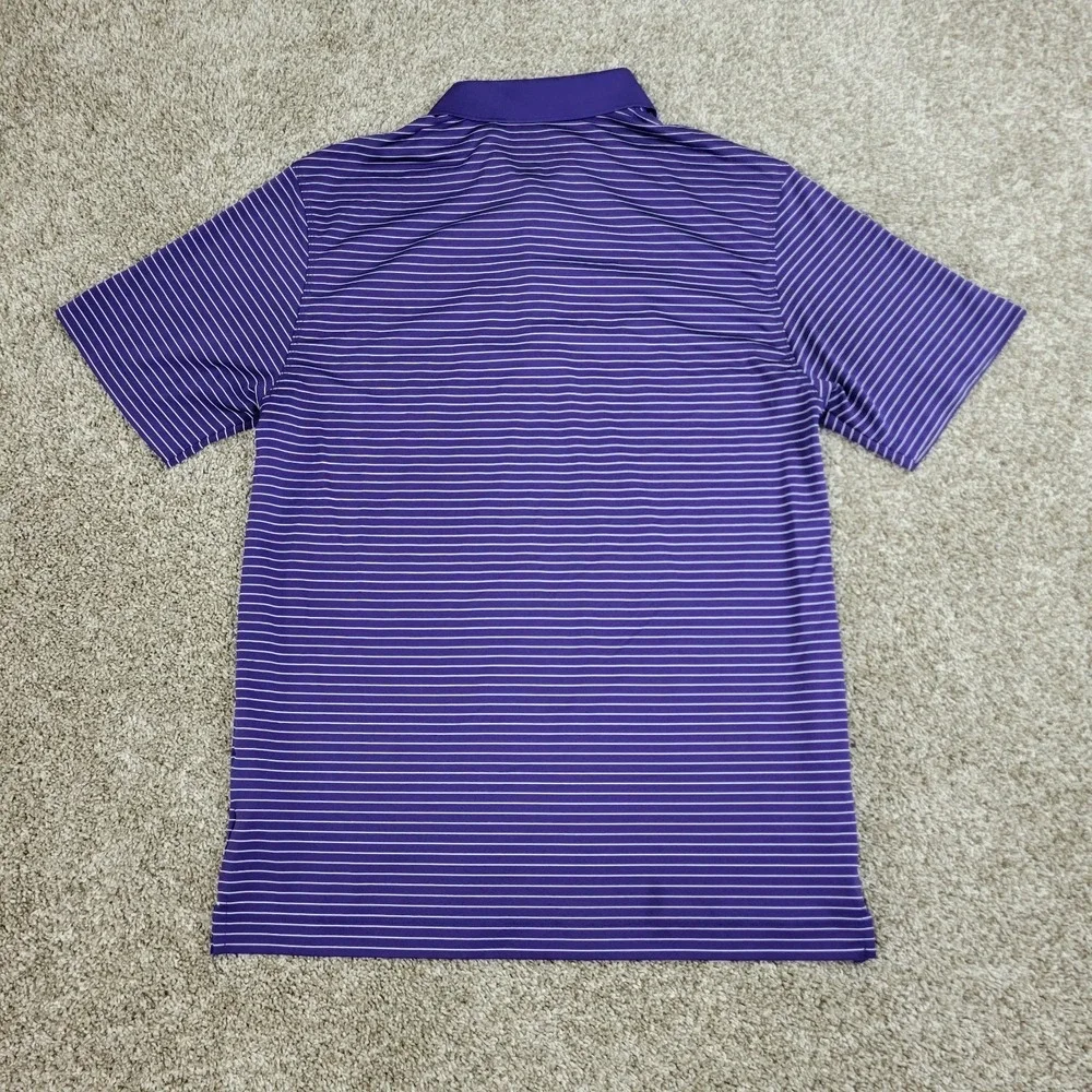 Nike Dri Fit Phoenix Suns Mens Small Purple Striped Performance Stretch Polo SS